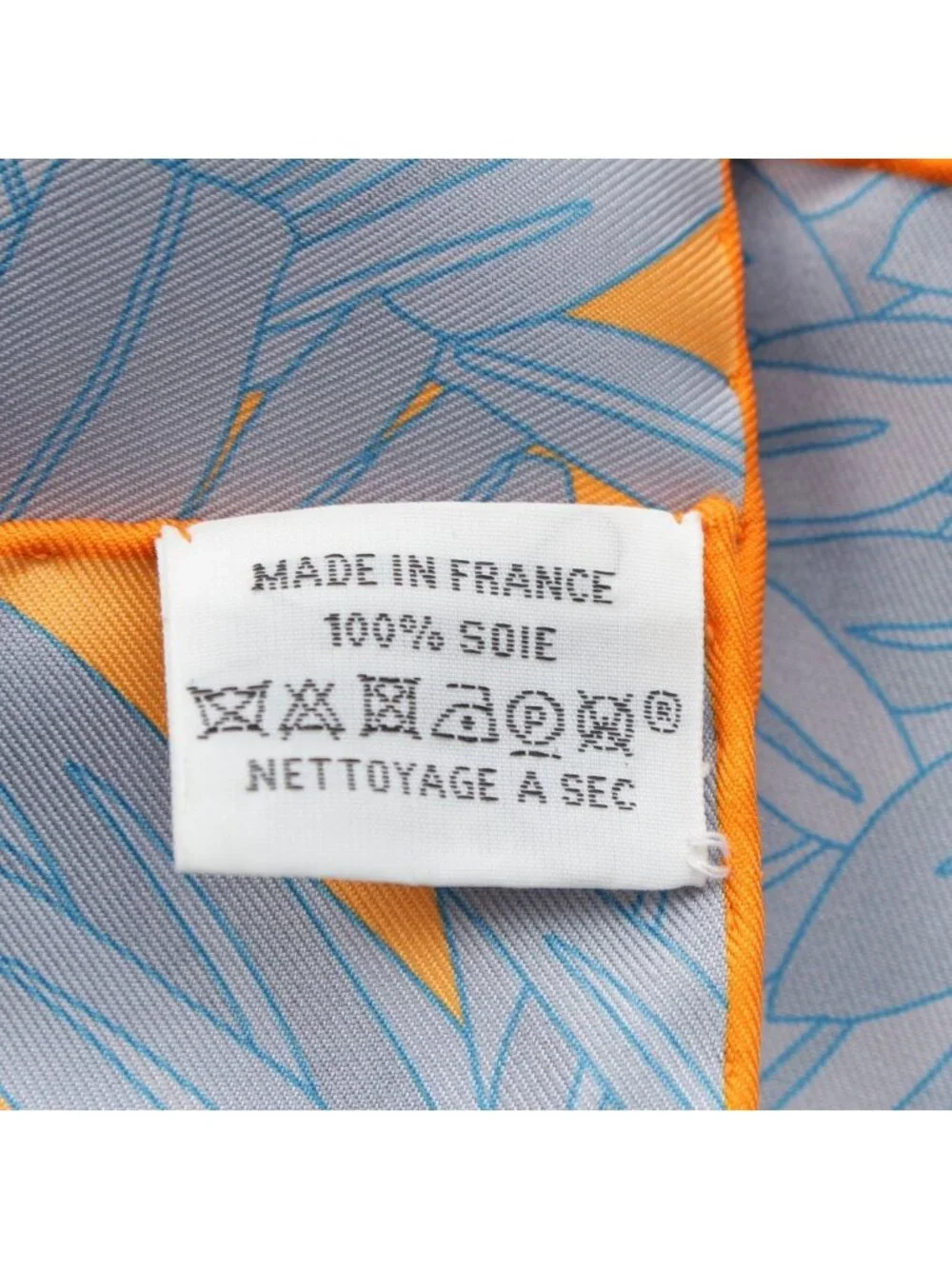 Hermes Carre 90 Silk Double Face Les Douze Leopards 12 Scarf Orange Blue